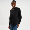 Chemise manches longues noir femme