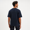 T-shirt col rond droit relax fit bleu marine homme