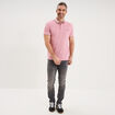 Polo manches courtes coupe droite rose clair homme