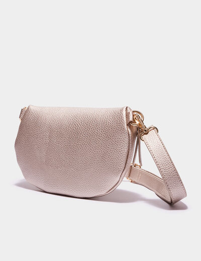 Sac banane arrondi couleur or femme
