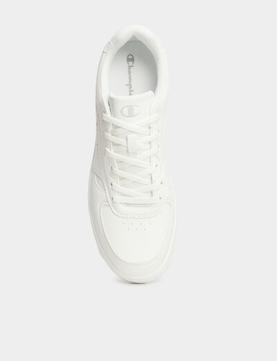 Tennis basses &agrave; lacets Champion Newman blanc homme