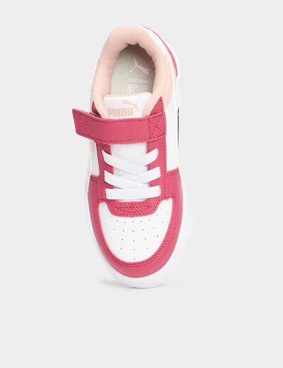 Tennis basses à scratchs Puma vieux rose fille