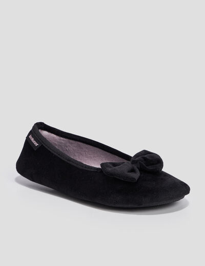 Chaussons ballerines Isotoner noir femme