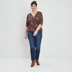 T-shirt manches 3/4 noir femme grande taille