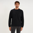 T-shirt col rond manches longues noir homme