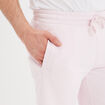 Short jogging molleton droit rose clair homme