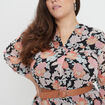 Robe droite ceinturée noir femme grande taille