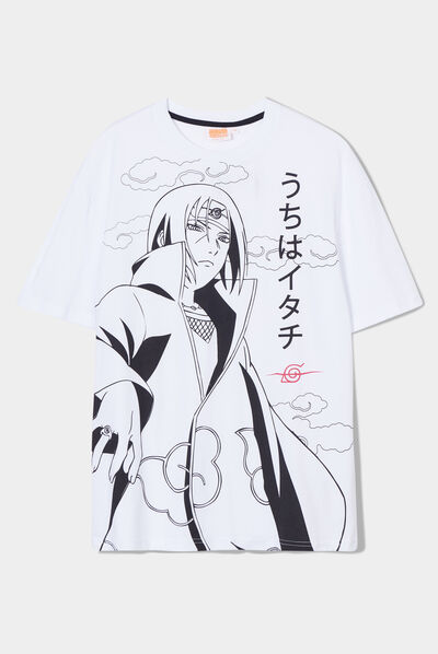 T-shirt manches courtes Itachi Naruto blanc homme