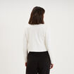 Veste bol&eacute;ro courte ajust&eacute;e blanc femme
