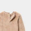 Sweat effet polaire manches longues taupe b&eacute;b&eacute; gar&ccedil;on