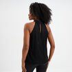 Débardeur dentelle encolure américaine noir femme