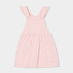 Robe salopette &agrave; volants rose clair b&eacute;b&eacute; fille