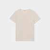 T-shirt col rond 1 poche manches courtes beige femme