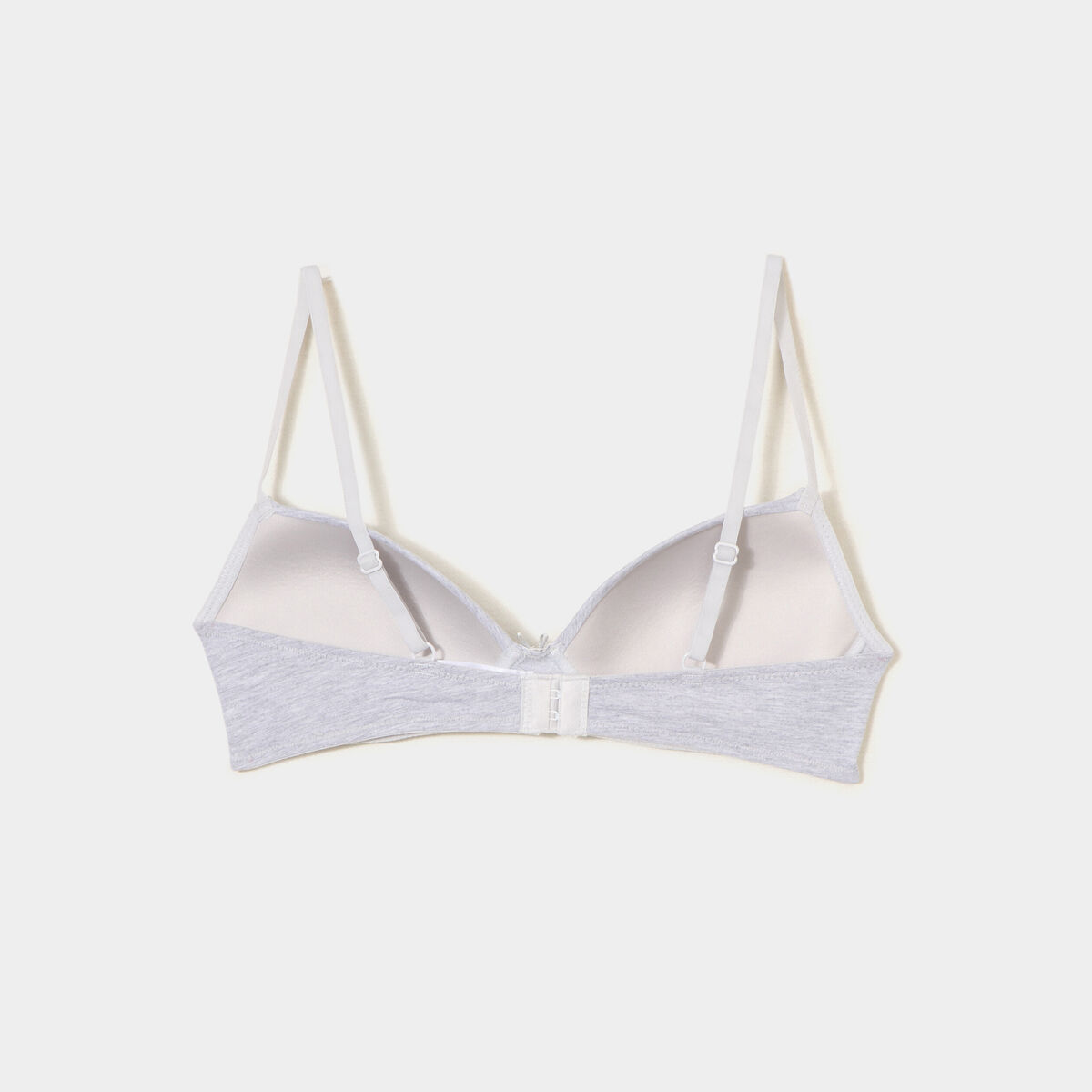 Lot 2 soutiens-gorge triangles padd&eacute;s gris femme