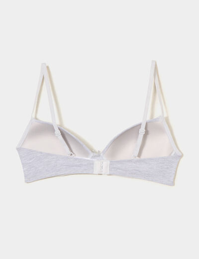 Lot 2 soutiens-gorge triangles paddés gris femme