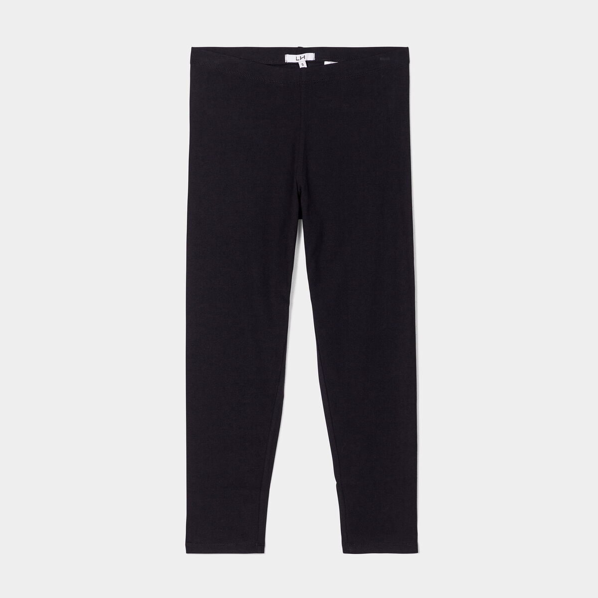Legging 7/8 &egrave;me taille &eacute;lastiqu&eacute;e noir femme
