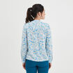 Chemise col cordons à pampilles multicolore femme
