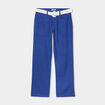 Pantalon regular fluide ceinture bleu roi femme
