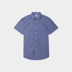 Chemise manches courtes coton bleu homme