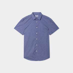 chemise manches courtes coton bleu homme Chemise manches courtes coton bleu homme