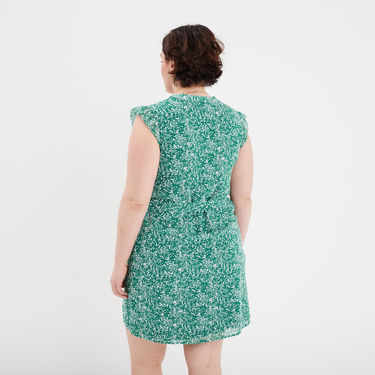 Robe droite sans manches blanc femme grande taille