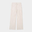 Pantalon large taille élastiquée coton blanc femme
