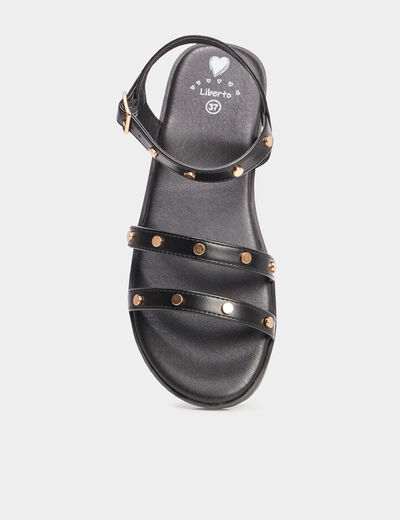 Sandales plates cloutées Liberto noir fille