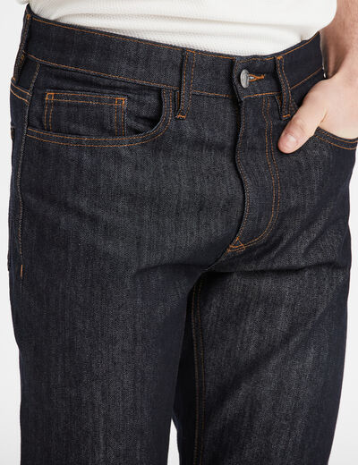 Jeans straight denim 5 poches denim brut homme