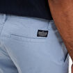 Bermuda short chino droit coton stretch bleu gris homme