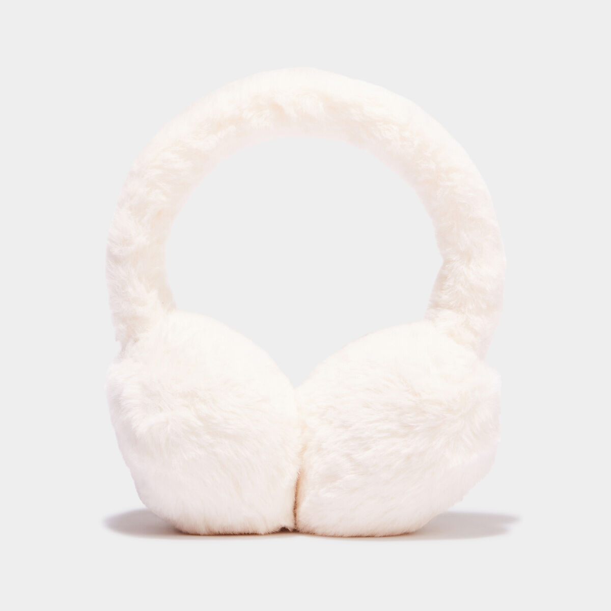 Cache-oreilles fausse fourrure ivoire femme