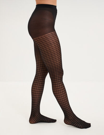 Collants fantaisie 30D noir femme