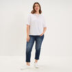 Jean slim taille haute bleu femme grande taille
