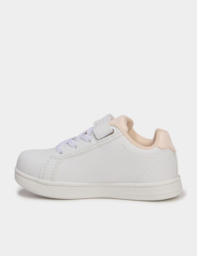 Tennis basses &agrave; scratchs Kappa FENIT rose pastel fille