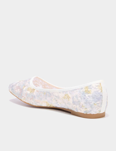 Ballerines brod&eacute;es multicolore femme