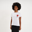 T-shirt F&ecirc;te des m&egrave;res &agrave; message coton blanc femme
