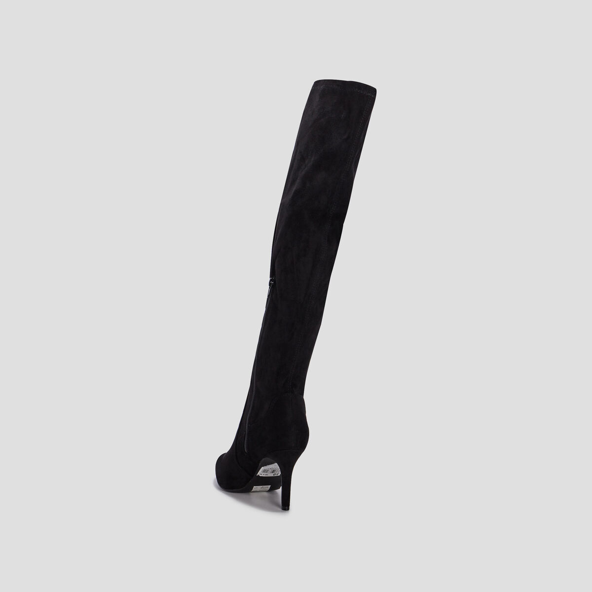 Cuissardes zipp&eacute;es effet su&eacute;dine noir femme