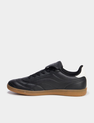 Tennis basses &agrave; lacets noir homme
