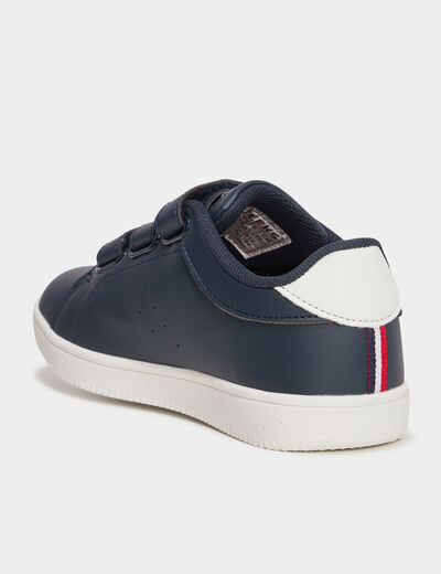 Tennis Creeks à scratchs bleu marine garçon
