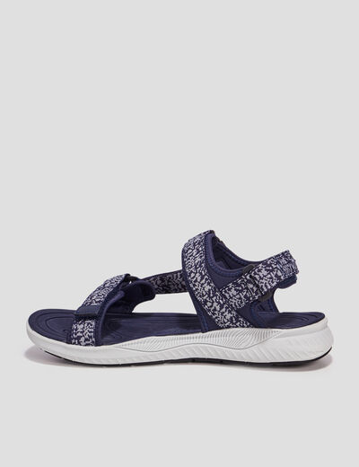Sandales à scratchs bleu marine homme
