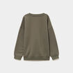 Sweat oversize manches longues col rond vert kaki gar&ccedil;on