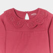 T-shirt col claudine broderie anglaise rose framboise bébé fille