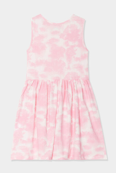 Robe évasée sans manches blanc fille