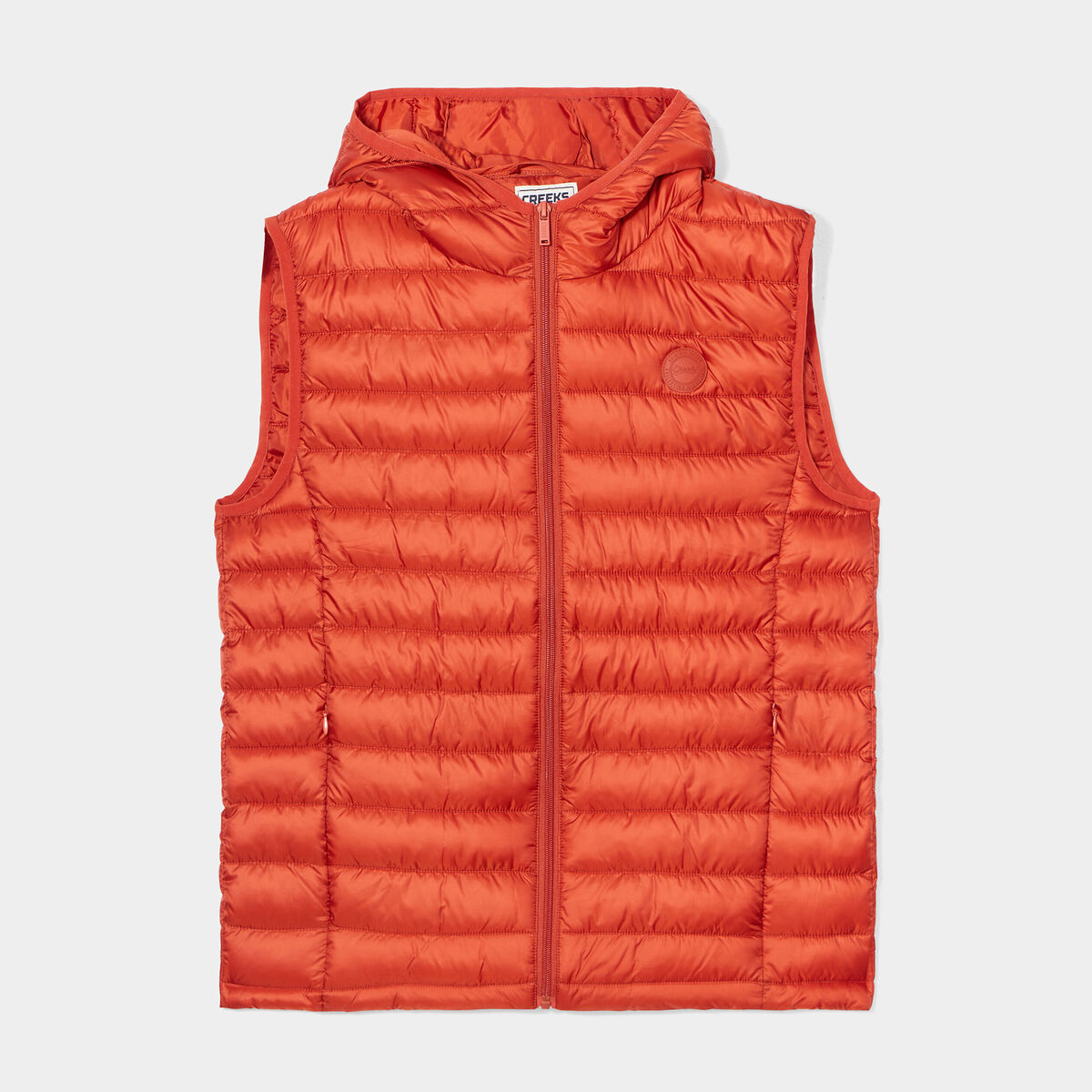 Doudoune sans manches à capuche Creeks orange foncé homme