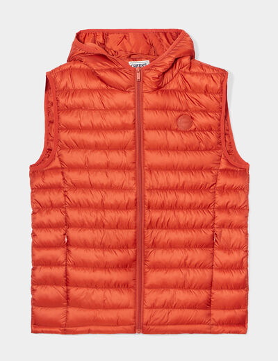 Doudoune sans manches à capuche Creeks orange foncé homme