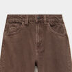 Pantalon baggy taille basse coton marron fonc&eacute; gar&ccedil;on