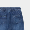 Jeans bas élastiqué coton bleu foncé bébé fille