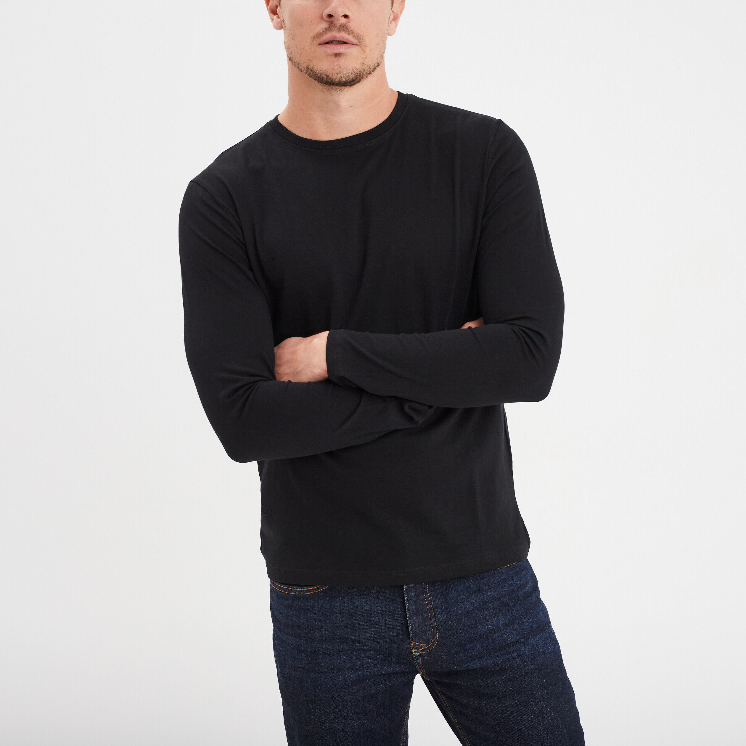 T-shirt manches longues noir homme LH