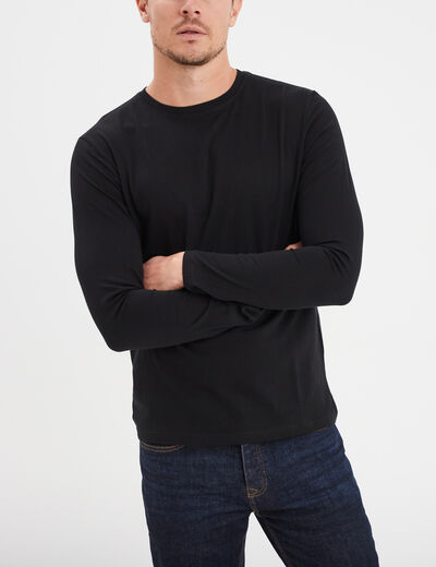 T-shirt manches longues noir homme
