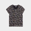 Blouse plumetis manches courtes noir femme grande taille