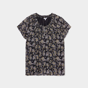 blouse plumetis manches courtes noir femmegt Blouse plumetis manches courtes noir femme grande taille